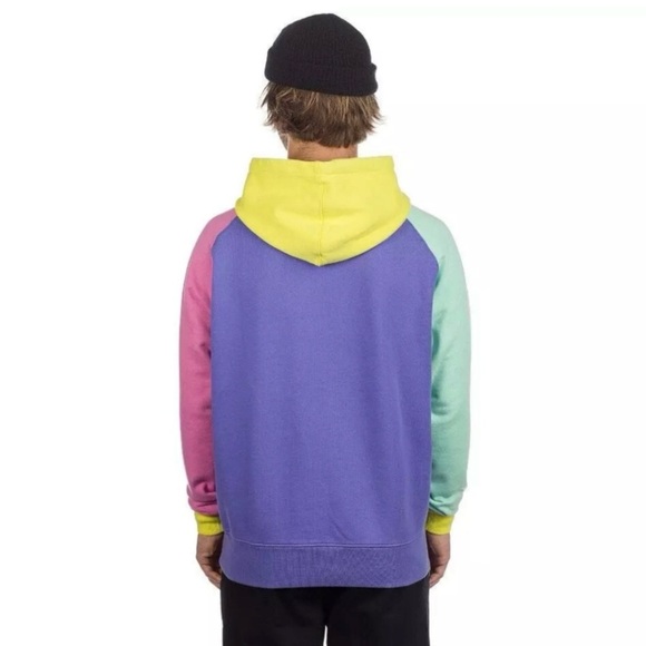 Teddy Fresh OG Colorblock Hoodie Multicolor Pullover Sweatshirt Unisex Small - Picture 13 of 15
